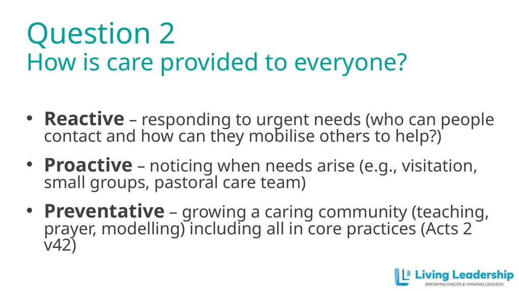 Paul Coulter www.livingleadership.org How to Help - slide 41 of 52