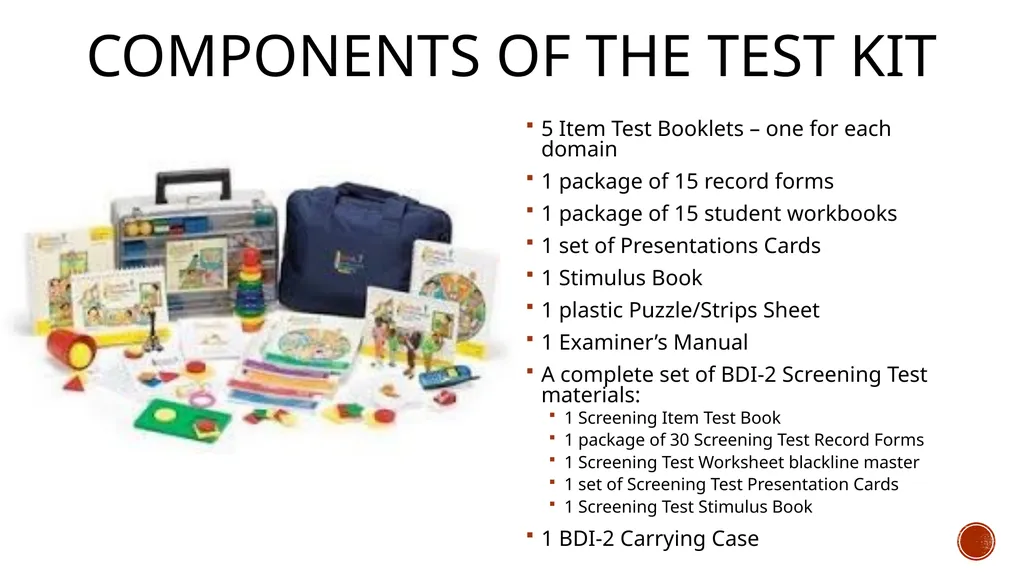 The Battelle Developmental Inventory 2nd Edition - slide 8 of 23