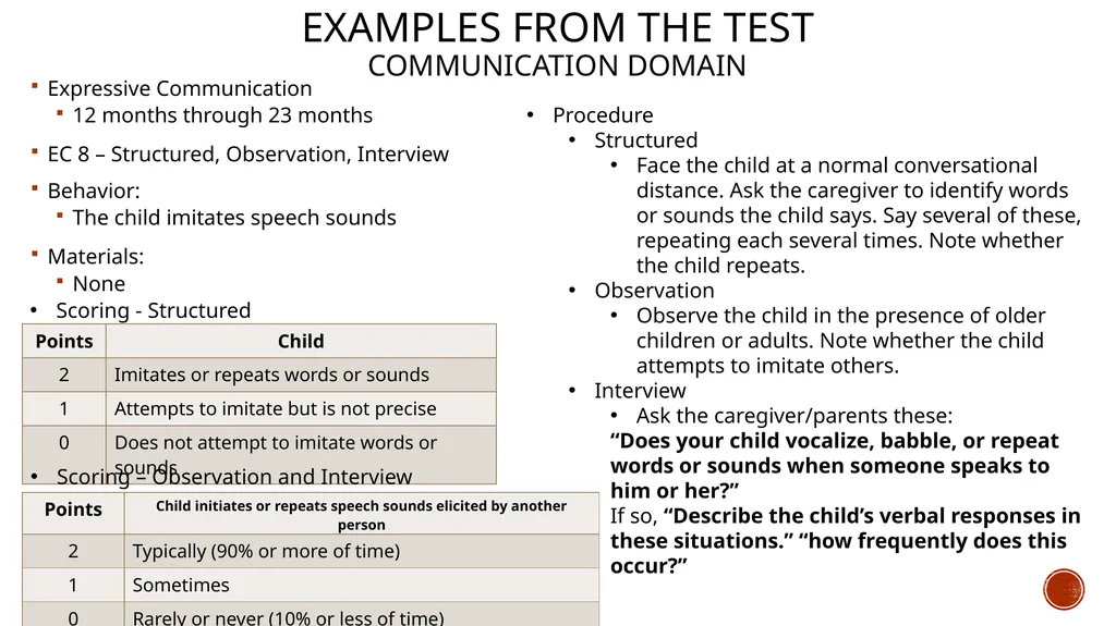 The Battelle Developmental Inventory 2nd Edition - slide 17 of 23