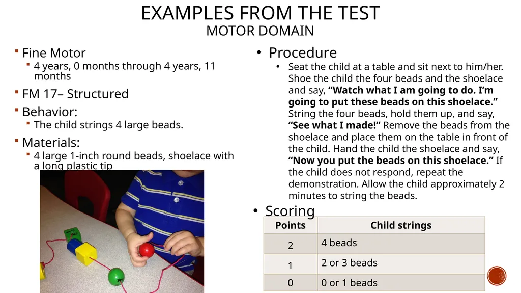 The Battelle Developmental Inventory 2nd Edition - slide 18 of 23