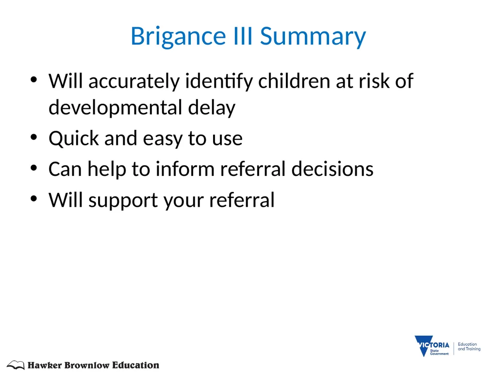 BRIGANCE III TRAINERS PRESENTATION MATERNAL AND - slide 92 of 153