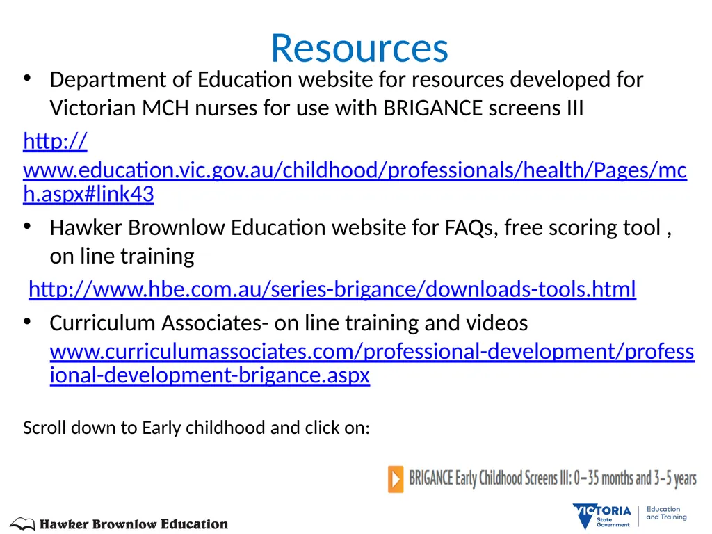 BRIGANCE III TRAINERS PRESENTATION MATERNAL AND - slide 150 of 153