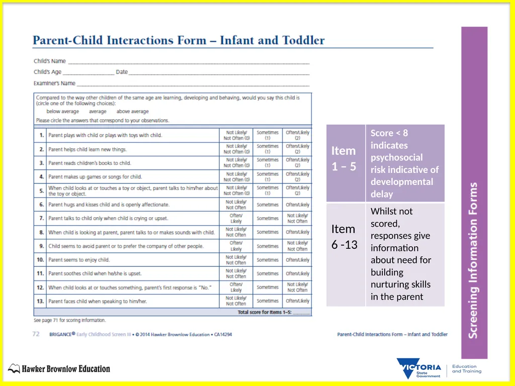 BRIGANCE III TRAINERS PRESENTATION MATERNAL AND - slide 29 of 153