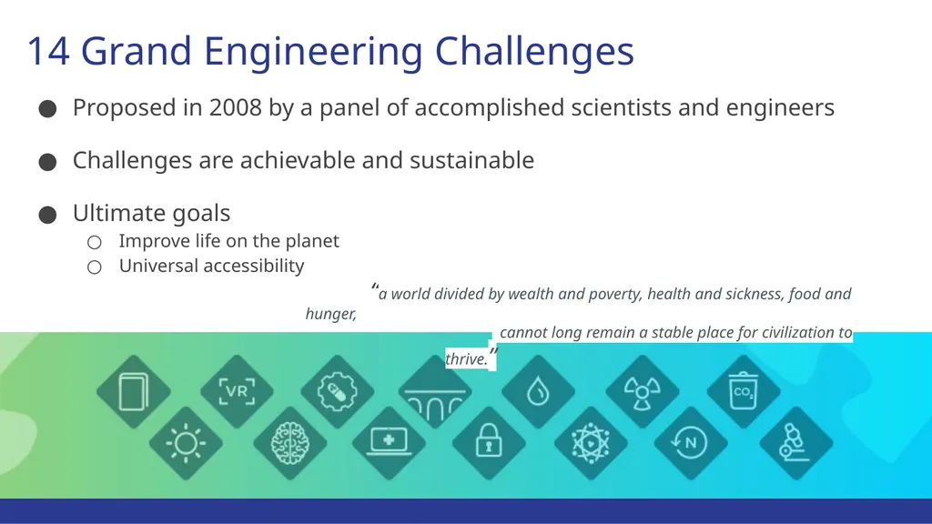 14 Grand Engineering Challenges Nick Coffman, - slide 3 of 8