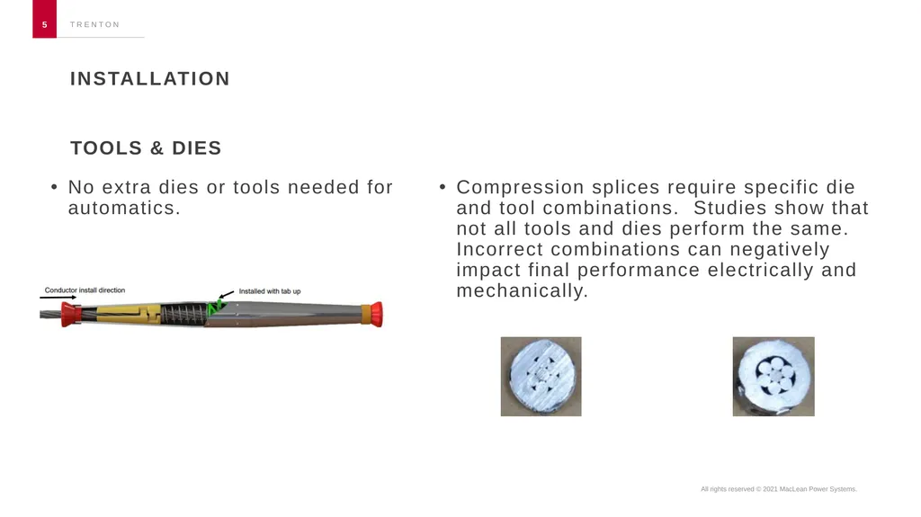 Automatic vs. compression splices Chad Nicolay - slide 5 of 13