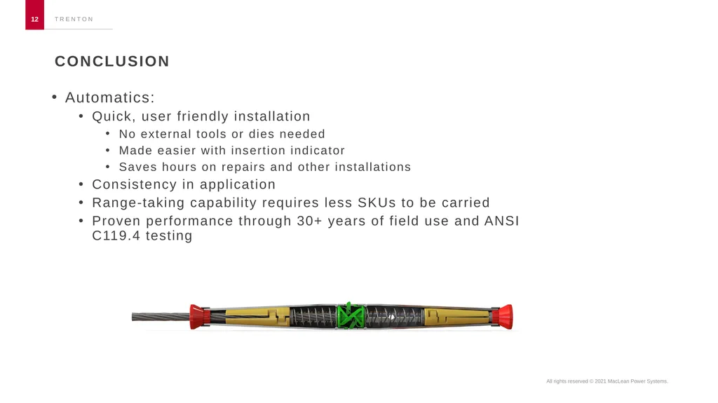 Automatic vs. compression splices Chad Nicolay - slide 12 of 13