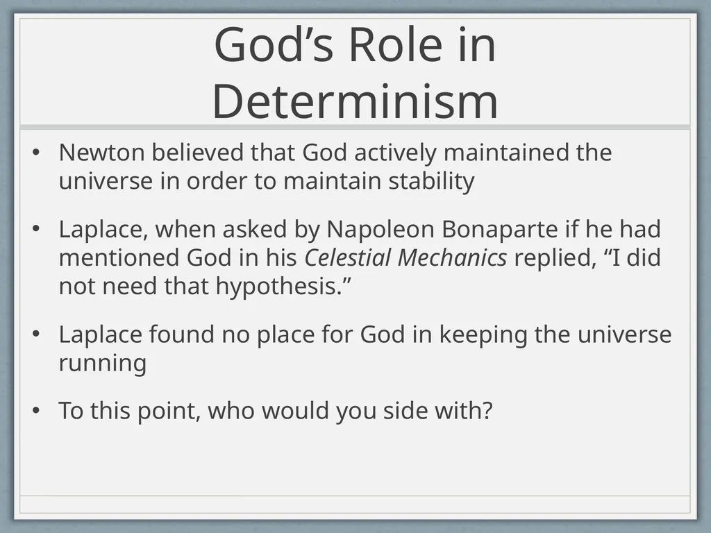 A View of the World Based on Science: Determinism - slide 16 of 32