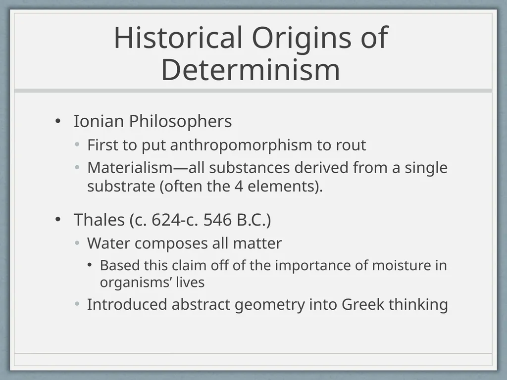 A View of the World Based on Science: Determinism - slide 3 of 32