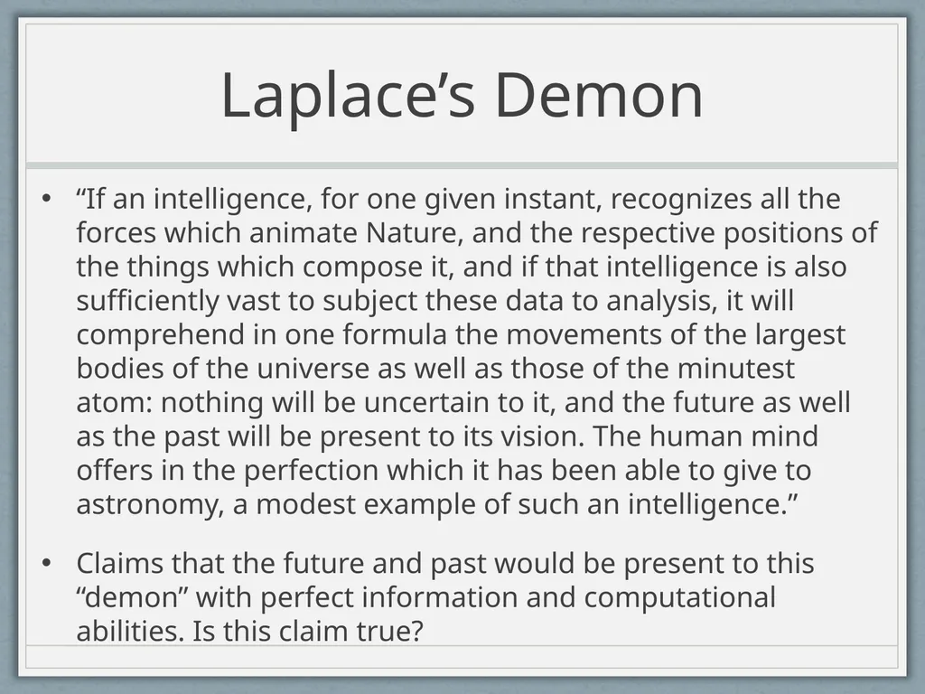 A View of the World Based on Science: Determinism - slide 15 of 32