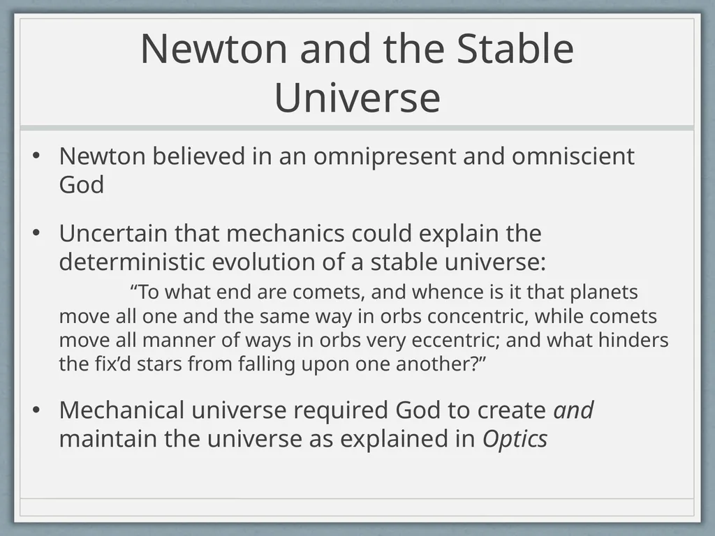 A View of the World Based on Science: Determinism - slide 13 of 32
