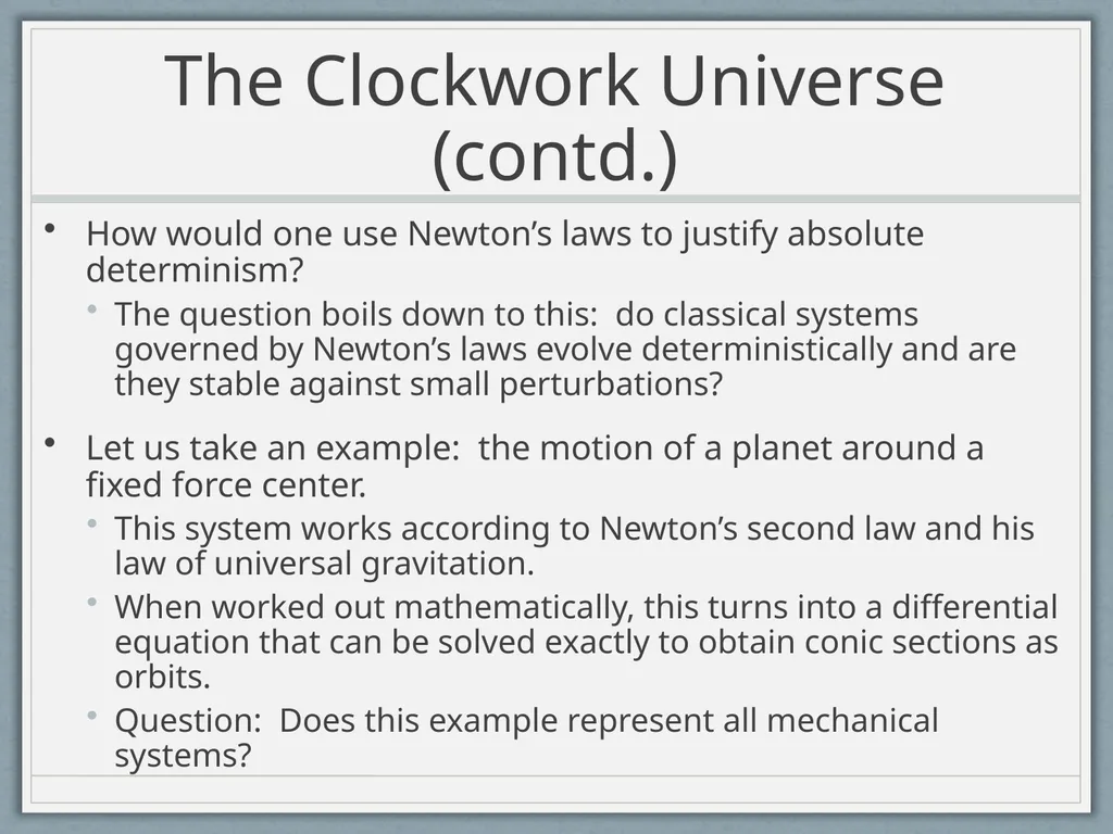 A View of the World Based on Science: Determinism - slide 18 of 32