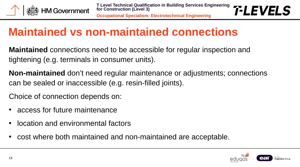 Occupational Specialism: Electrotechnical - slide 13 of 19