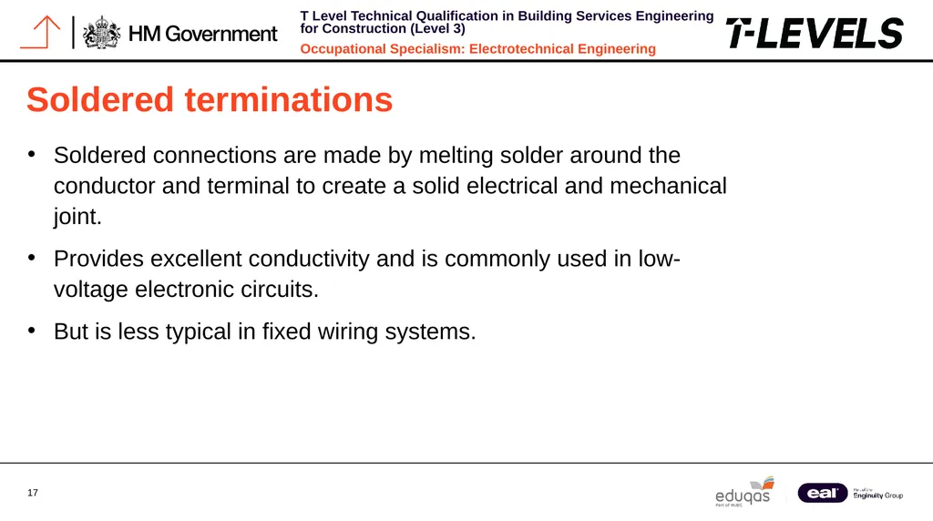 Occupational Specialism: Electrotechnical - slide 17 of 19