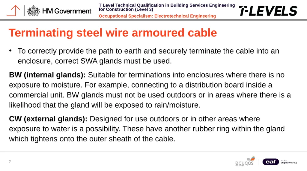 Occupational Specialism: Electrotechnical - slide 7 of 19