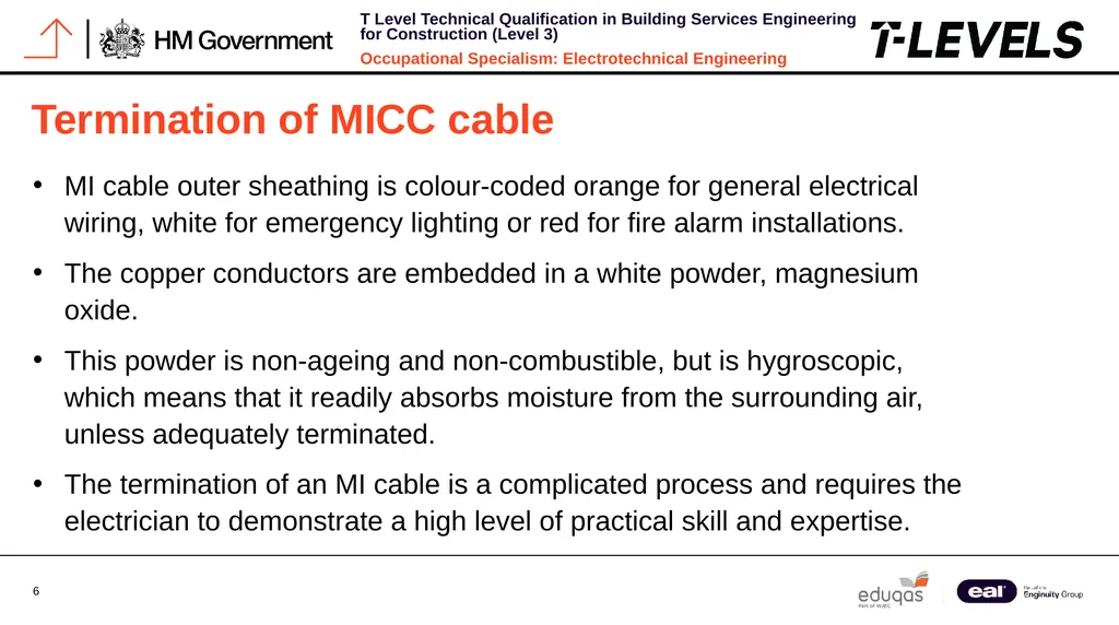 Occupational Specialism: Electrotechnical - slide 6 of 19