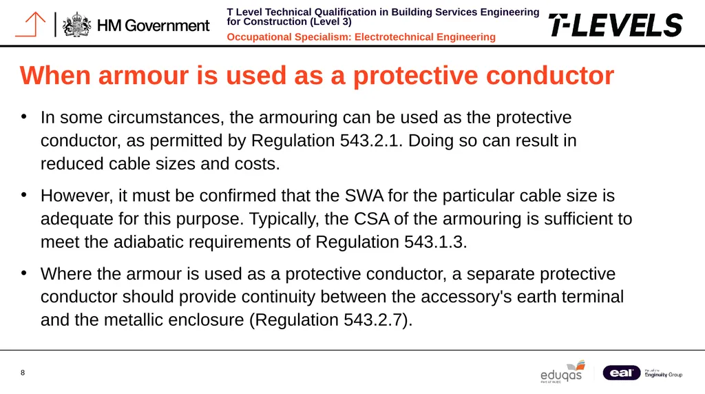 Occupational Specialism: Electrotechnical - slide 8 of 19
