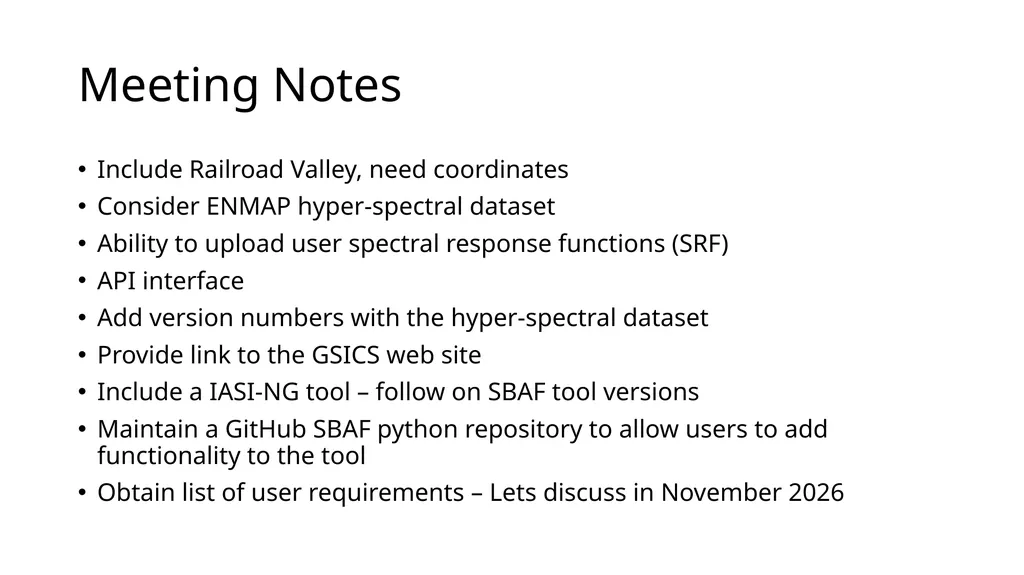 The future of the NASA SBAF tool presentation and - slide 10 of 10