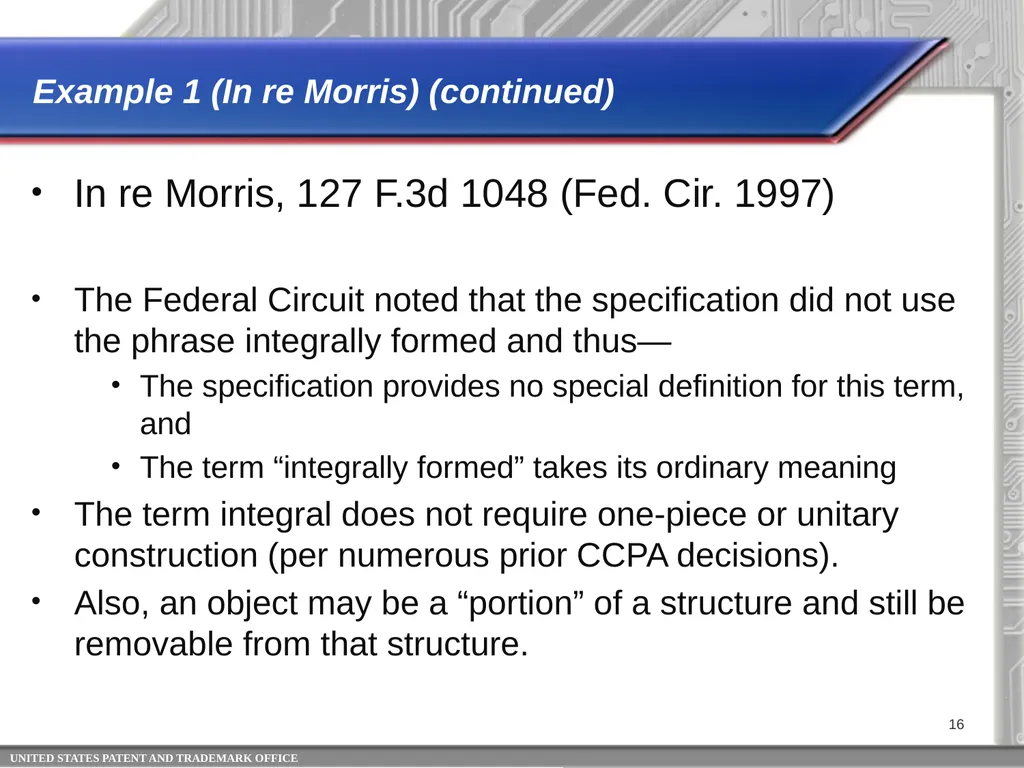 Claim Interpretation: Broadest Reasonable - slide 16 of 22