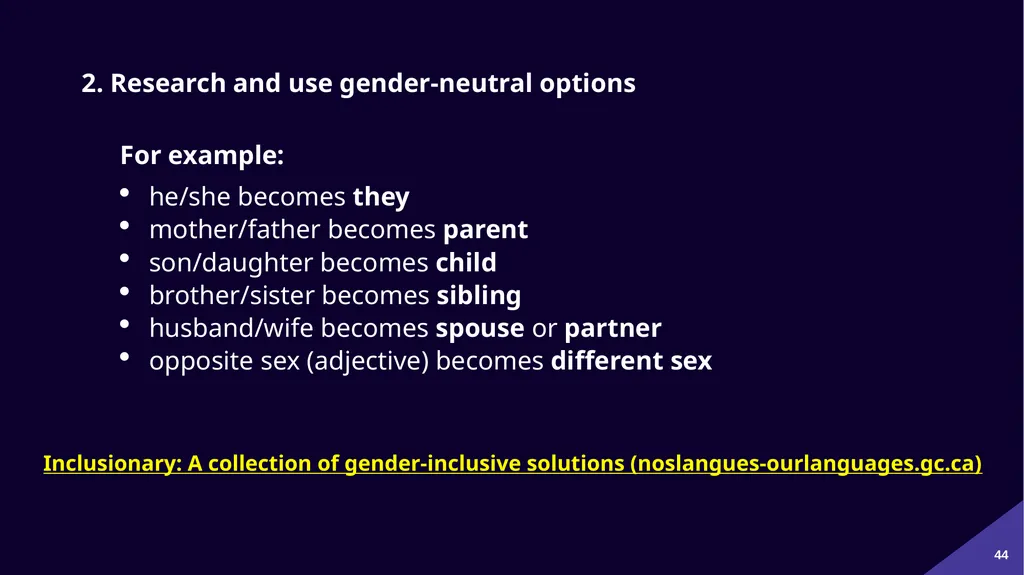 Plain Language: a clear voice for Canada Please - slide 44 of 109