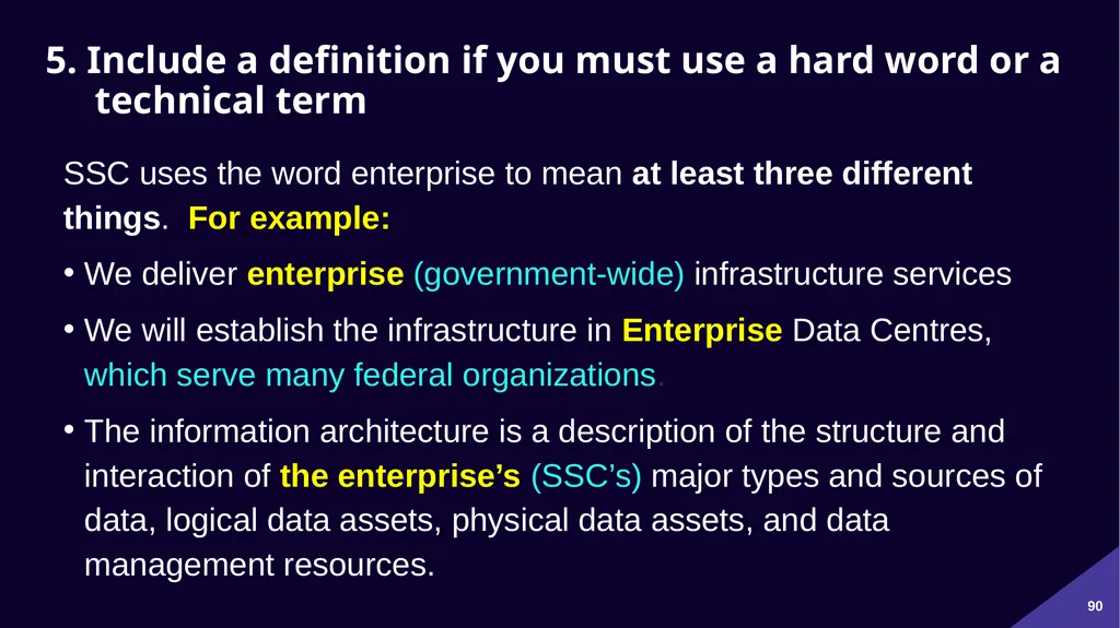 Plain Language: a clear voice for Canada Please - slide 90 of 109