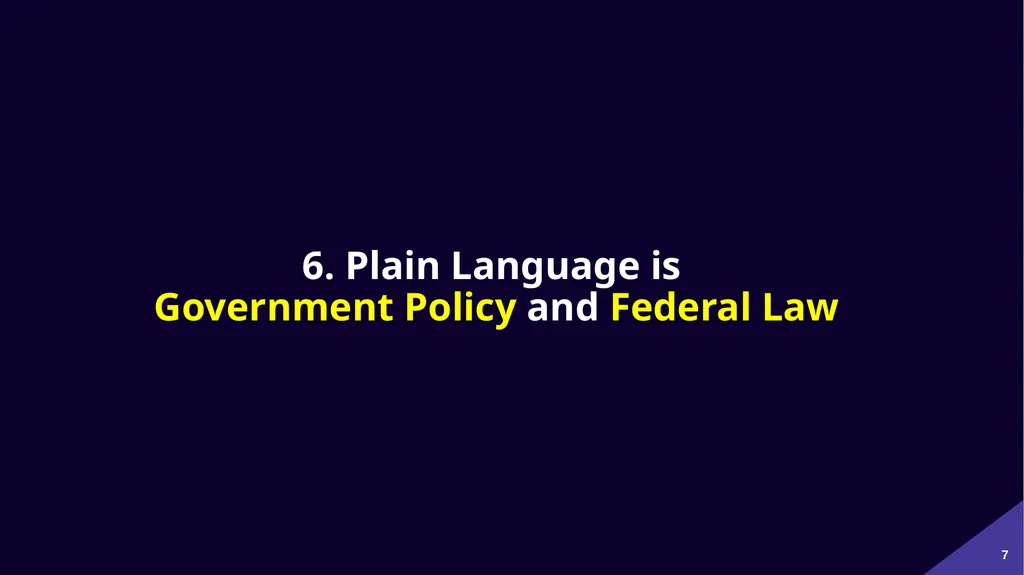 Plain Language: a clear voice for Canada Please - slide 7 of 109