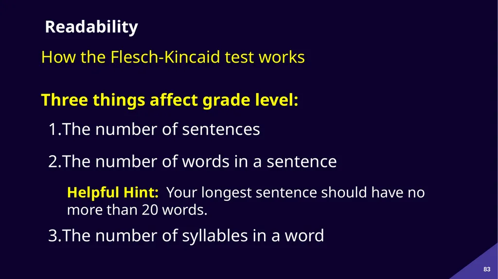Plain Language: a clear voice for Canada Please - slide 83 of 109