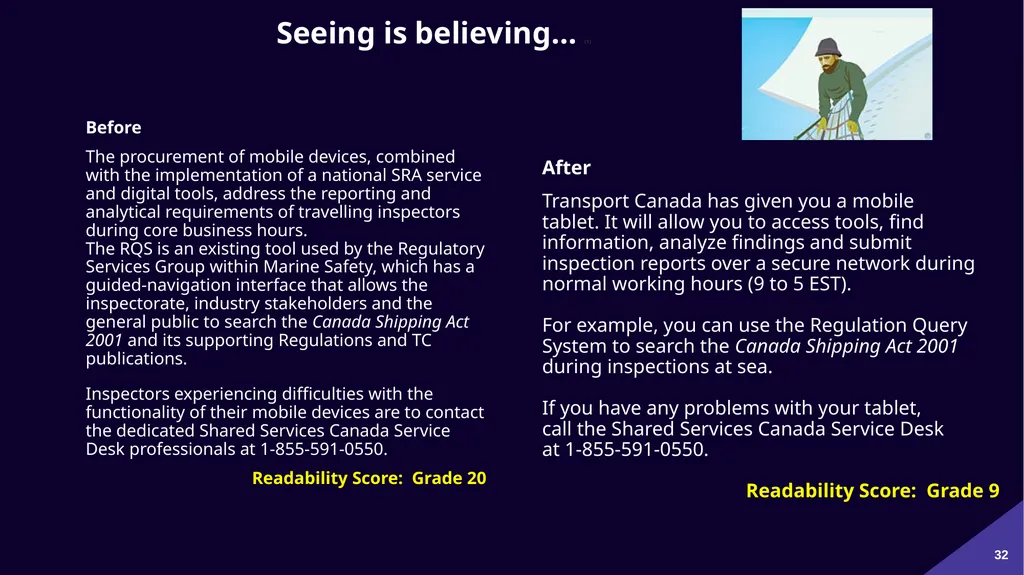 Plain Language: a clear voice for Canada Please - slide 32 of 109
