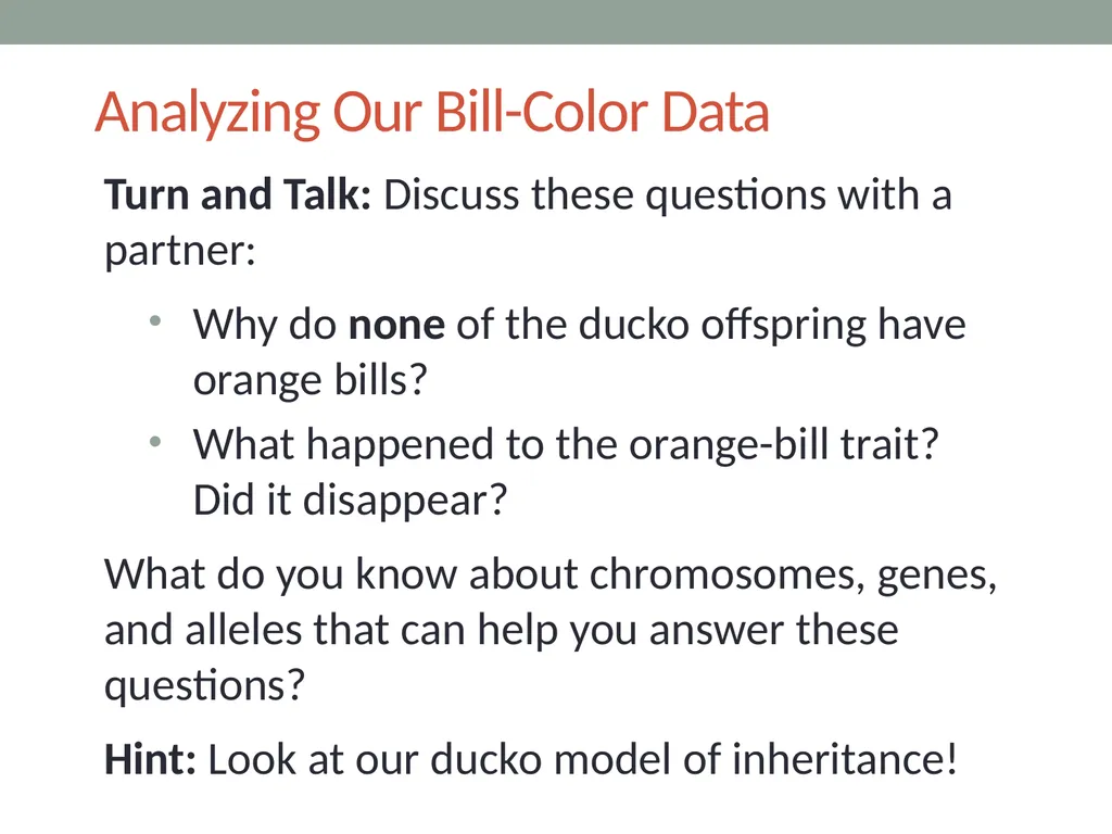 GENETICS Lesson 4a How Can a Model of Inheritance - slide 10 of 12