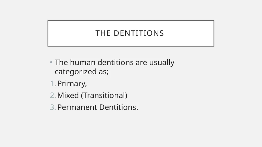 The Dentitions Dr. Pinar Khalis BDS, MSc in - slide 2 of 12