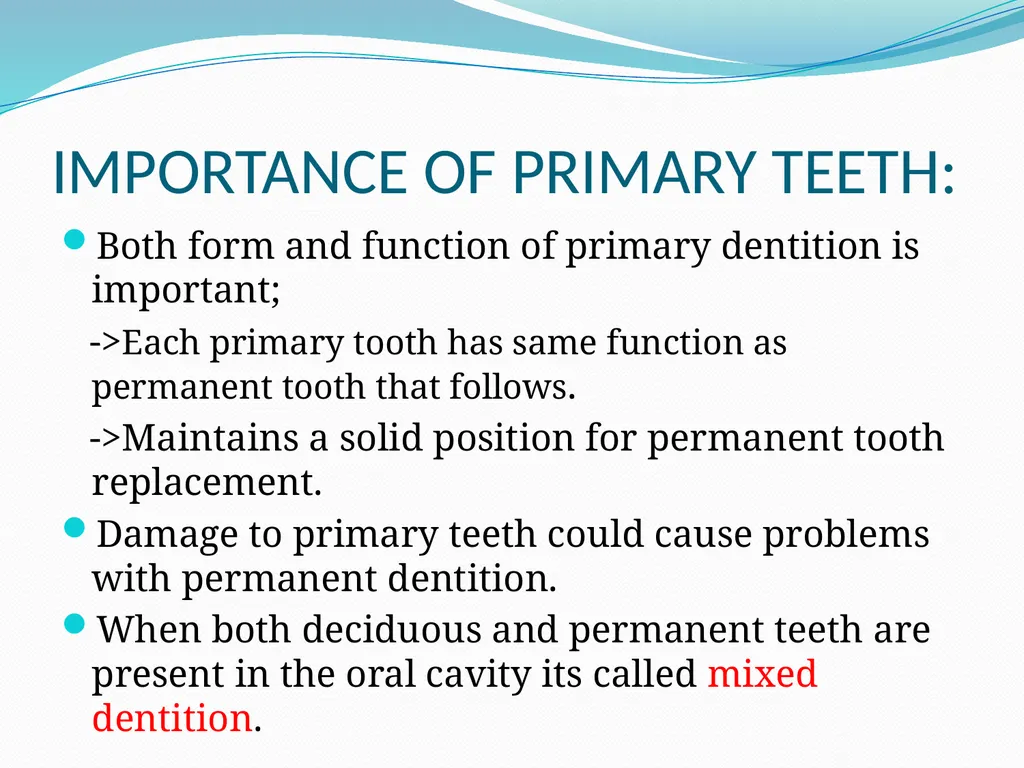 PRIMARY TEETH OBJECTIVES : 1) Identify name , - slide 21 of 22