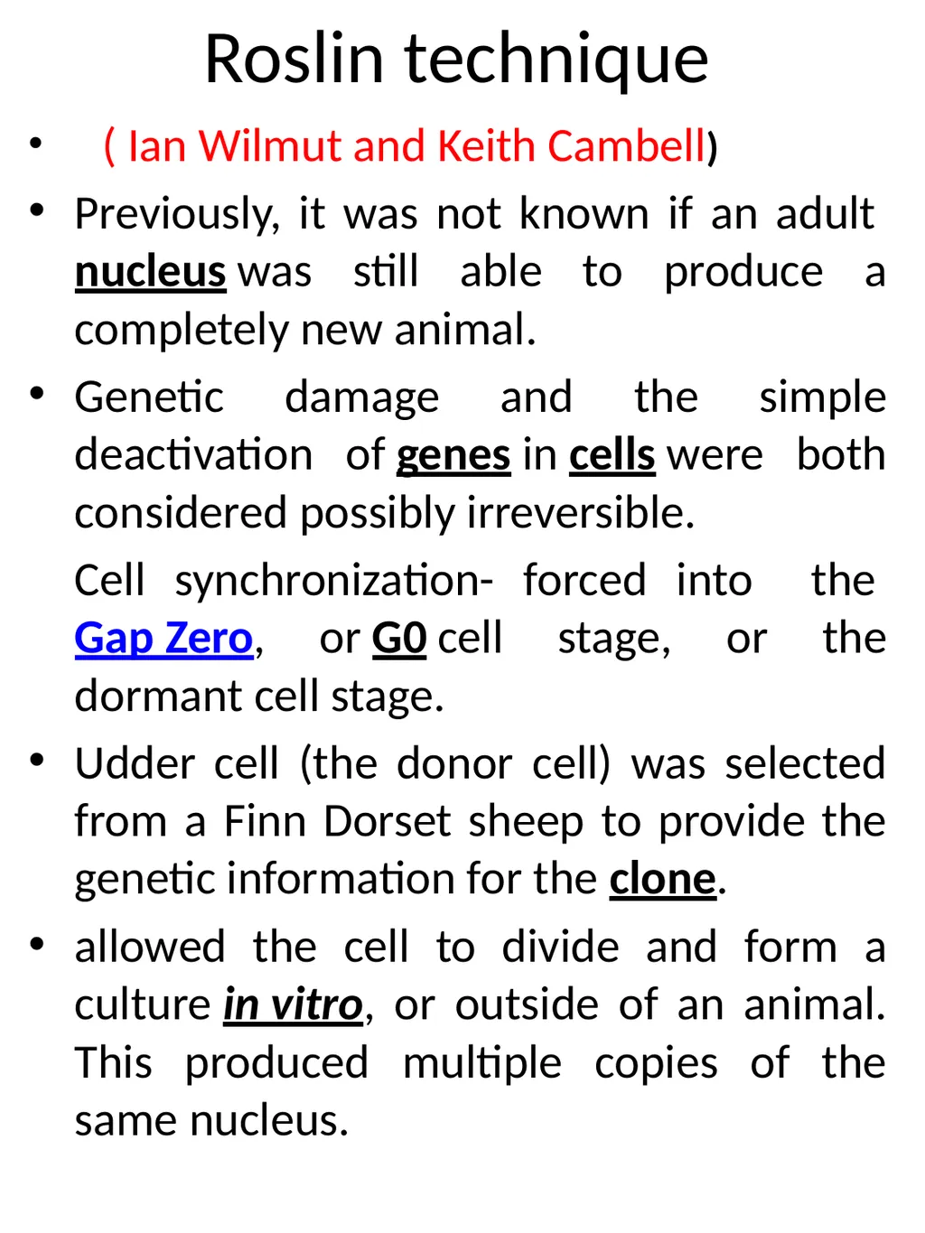 Somatic cell Nuclear Transfer In genetics and - slide 8 of 17