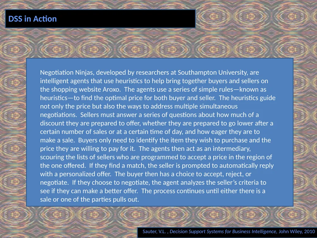 Chapter 4 MODEL COMPONENT Decision Support Systems - slide 10 of 29