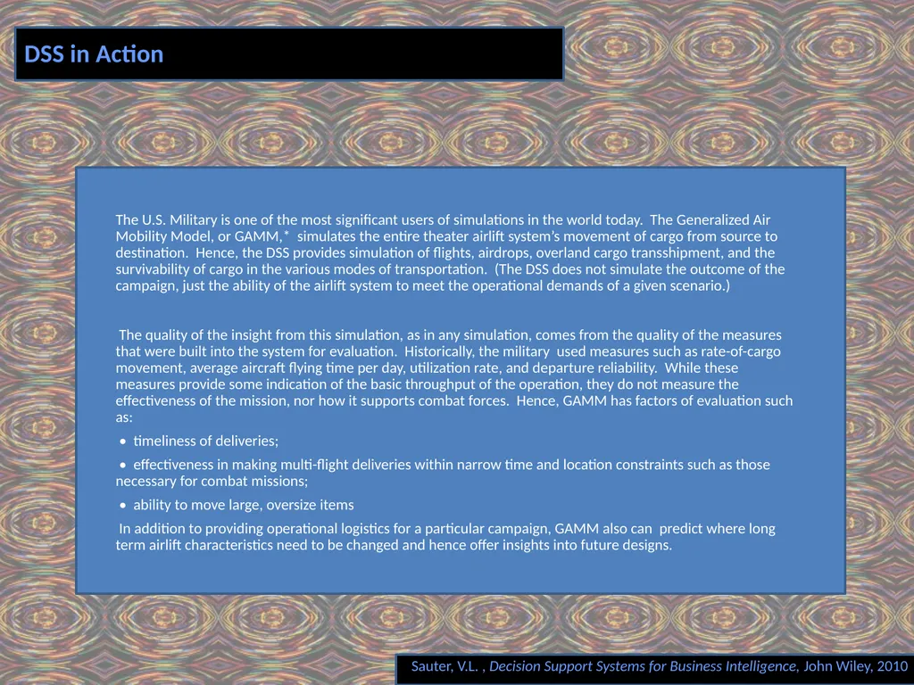 Chapter 4 MODEL COMPONENT Decision Support Systems - slide 13 of 29