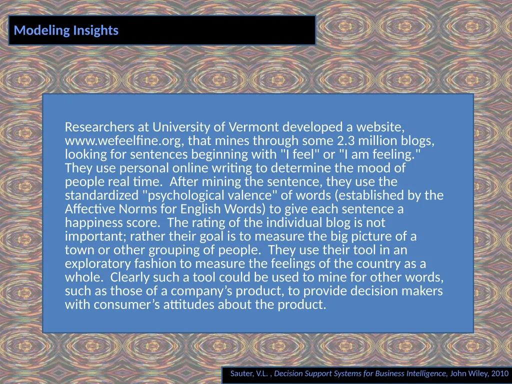 Chapter 4 MODEL COMPONENT Decision Support Systems - slide 20 of 29