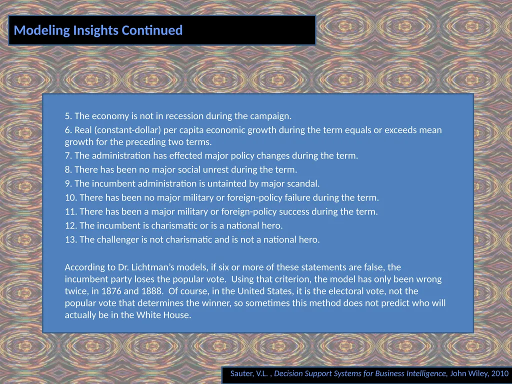 Chapter 4 MODEL COMPONENT Decision Support Systems - slide 9 of 29