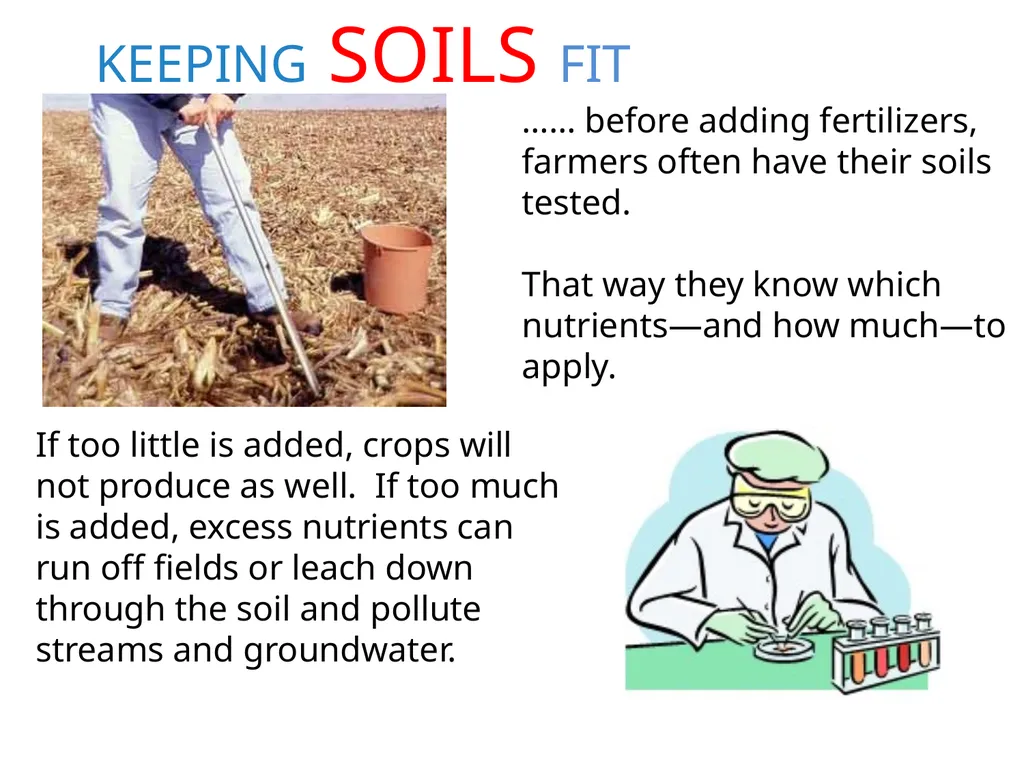 Soils Need Nutrients Too KEEPING SOILS FIT Most - slide 4 of 14