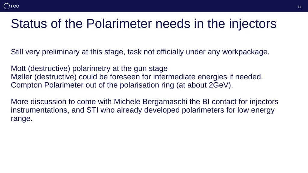 Update on the Polarimeter Robert Kieffer, on - slide 11 of 13