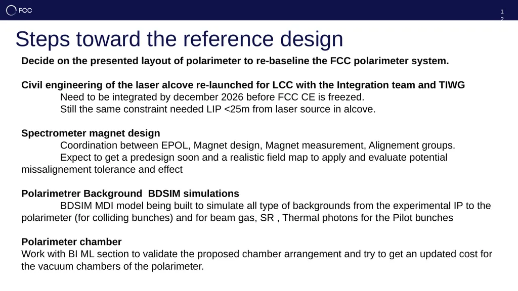 Update on the Polarimeter Robert Kieffer, on - slide 12 of 13