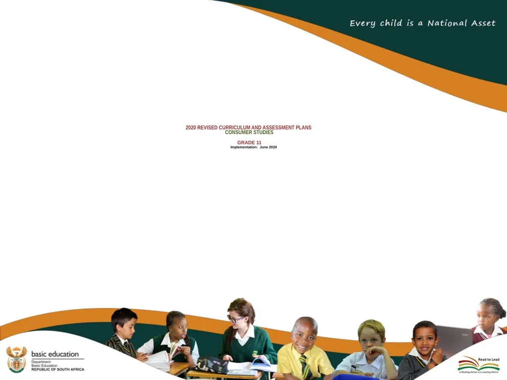 2020 REVISED CURRICULUM AND ASSESSMENT PLANS