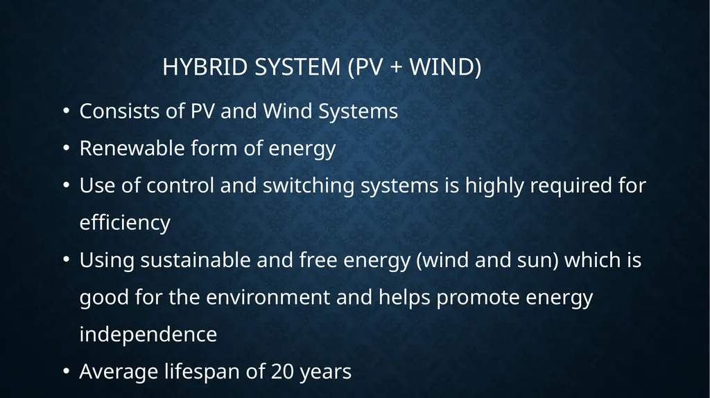 HYBRID SYSTEMS renewable energy resources and - slide 11 of 20