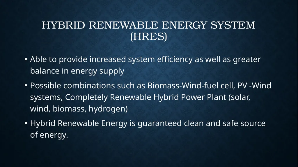 HYBRID SYSTEMS renewable energy resources and - slide 5 of 20