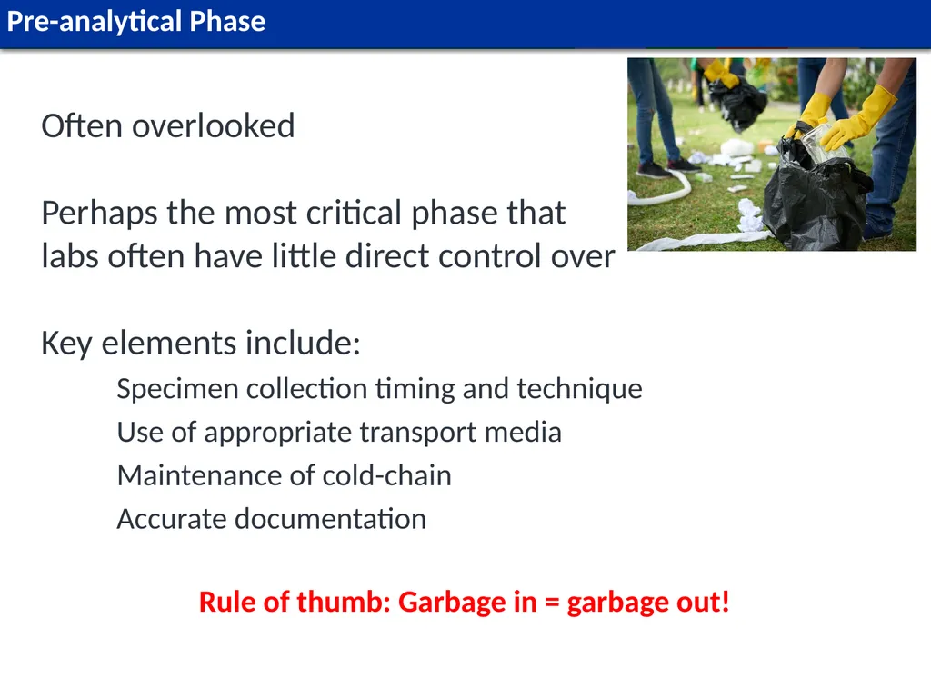 Module L1 Human Specimen Collection, Transport & - slide 4 of 53