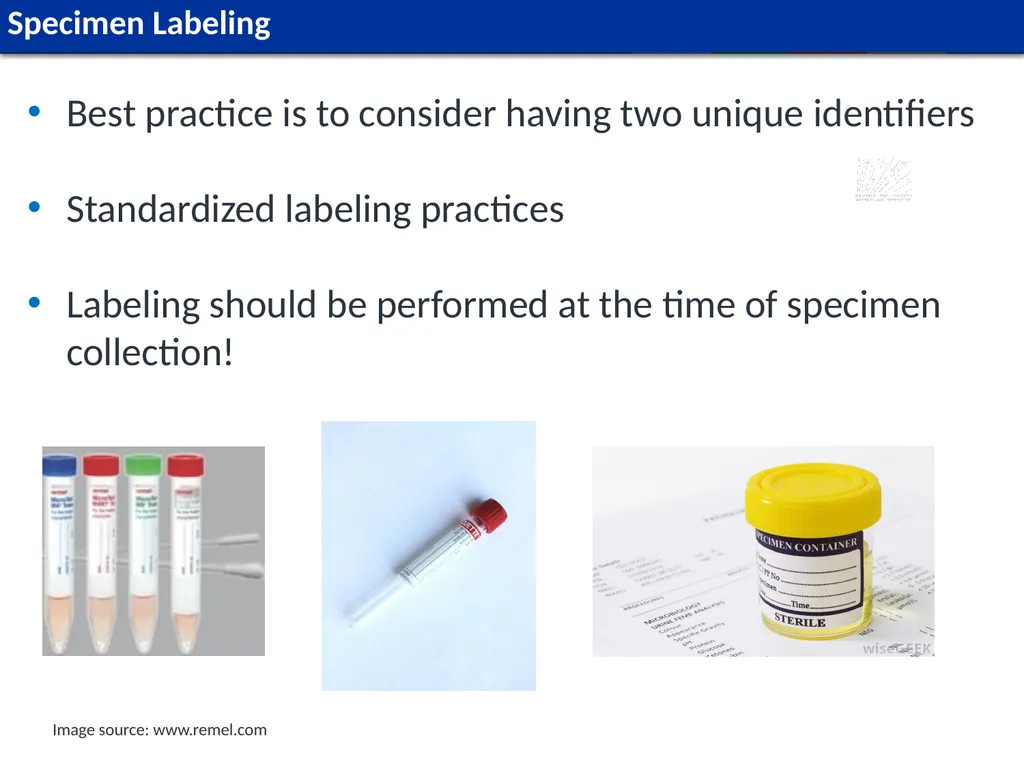 Module L1 Human Specimen Collection, Transport & - slide 29 of 53