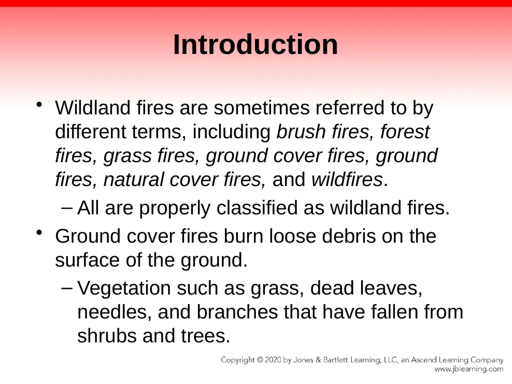 CHAPTER 21 Wildland and Ground Cover Fires - slide 10 of 75