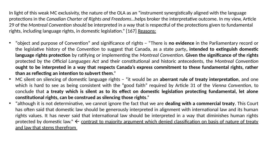 The Montreal Convention, Exclusivity and the - slide 97 of 114