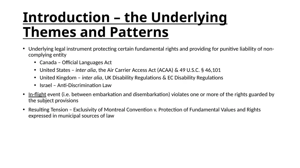 The Montreal Convention, Exclusivity and the - slide 87 of 114