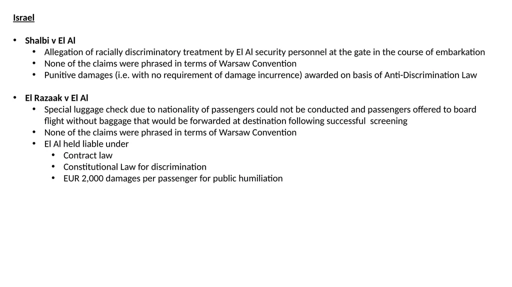 The Montreal Convention, Exclusivity and the - slide 110 of 114