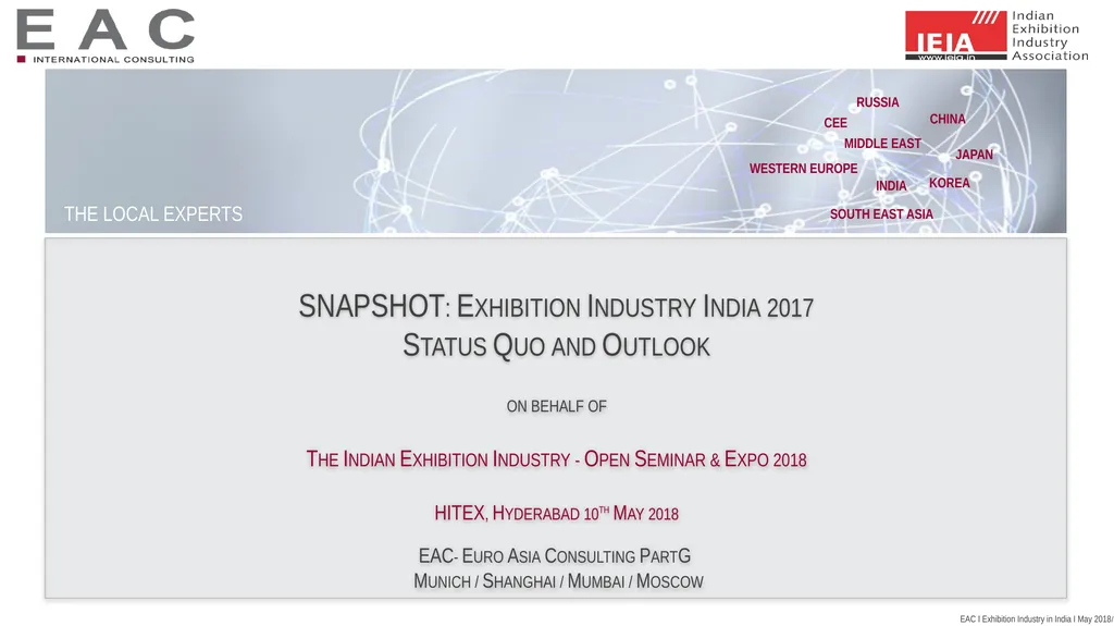SNAPSHOT: Exhibition Industry India 2017 Status - slide 1 of 25