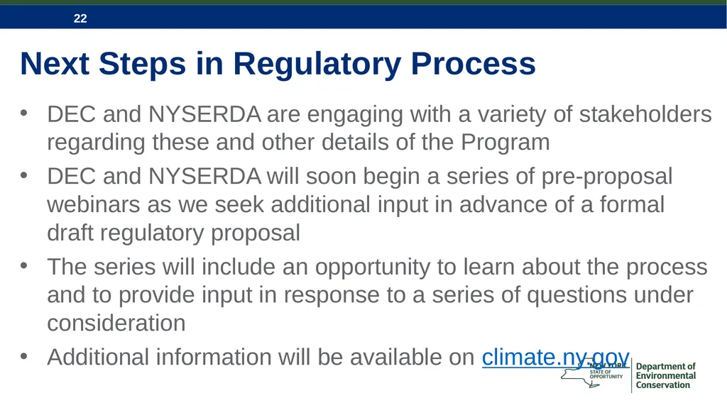 CLCPA and NYS Economywide Cap-and-Invest Program - slide 22 of 23
