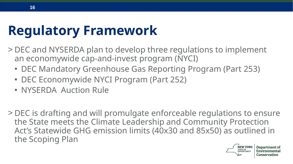 CLCPA and NYS Economywide Cap-and-Invest Program - slide 16 of 23
